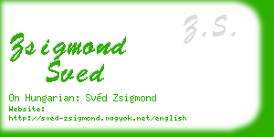 zsigmond sved business card